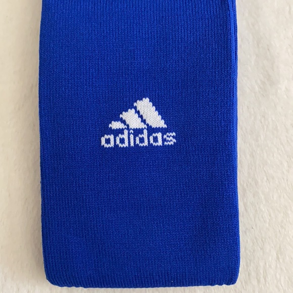 {NWT} Adidas | Metro IV OTC Soccer Socks Bold Blue/White/Clear Grey (L) - Picture 6 of 14